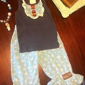 Matilda Jane SET- Peacock Tank, Twinkle Ruffles